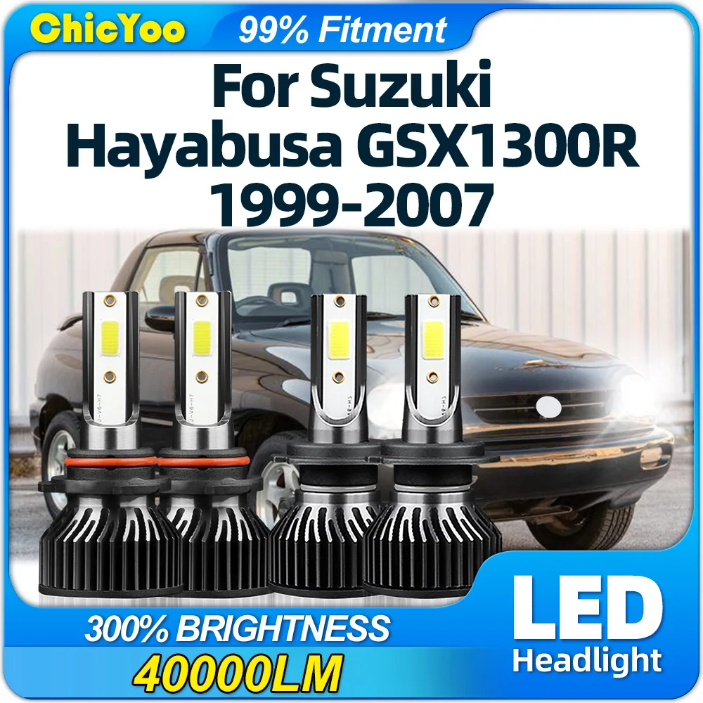 

240W 40000LM LED Headlight 12V Plug And Play Auto Headlamps 6000K White For Suzuki Hayabusa GSX1300R 1999-2004 2005 2006 2007