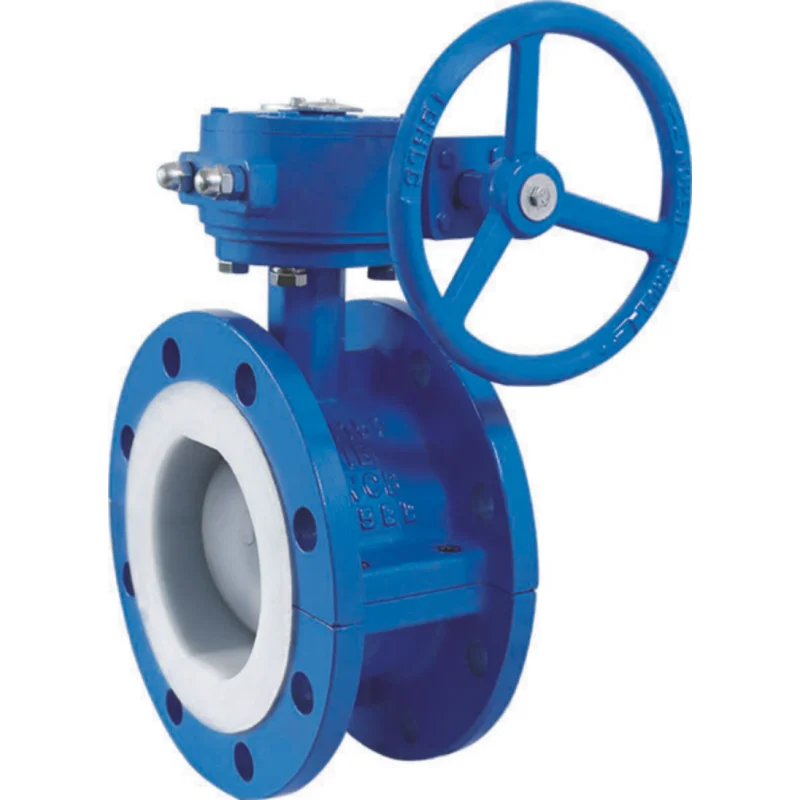 

D341F46 Фланцевый дисковый затвор с червячным приводом, коррозионностойкий промышленный клапан DN125 DN150 PN1.6MPa