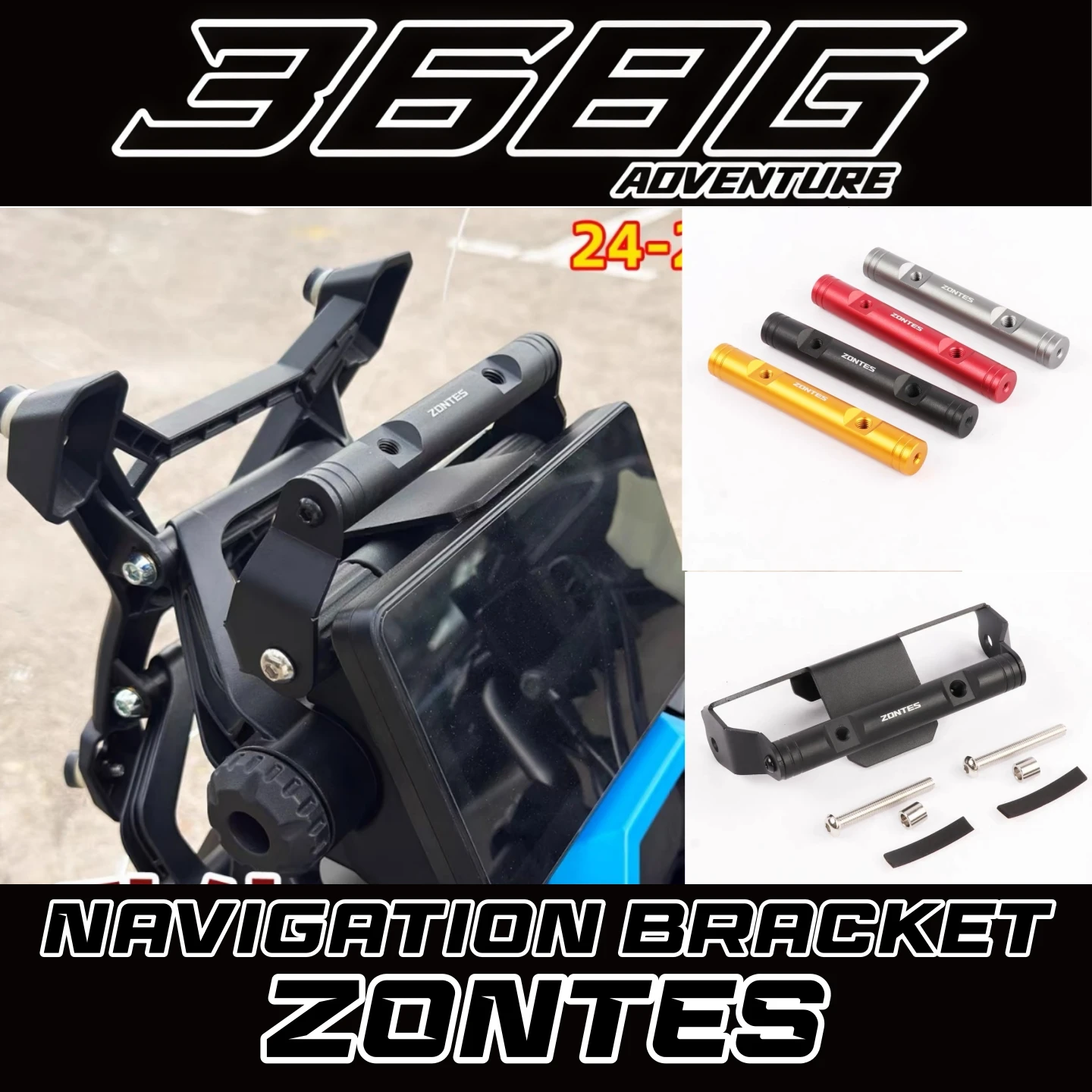 para-zontes-368g-nuevo-soporte-de-extension-de-barra-transversal-delantera-modificada-soporte-de-navegacion-soporte-para-telefono-de-motocicleta-soporte-para-camara-de-salpicadero
