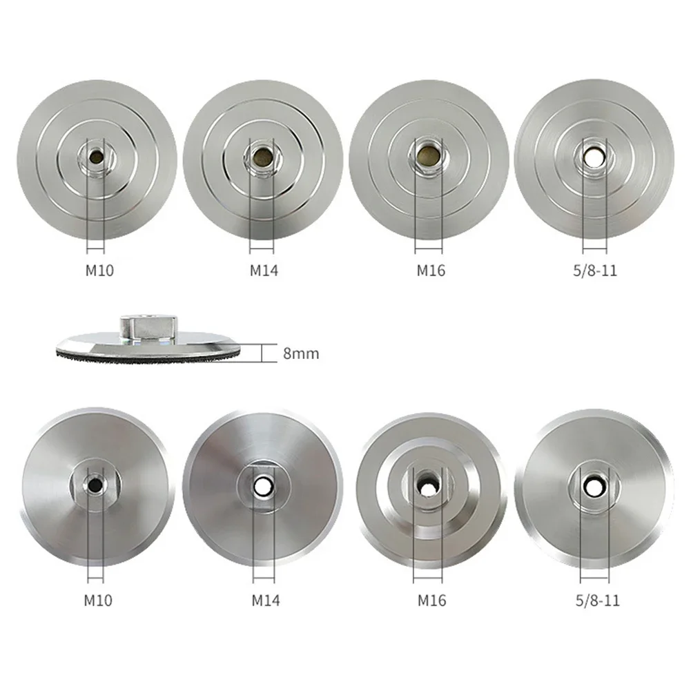 4inch Backer Pad For Diamond Polishing Pad Aluminum Based Backing Holder M10 M16 5/8-11 Polish Wheel Holder Pad Back Up Pad