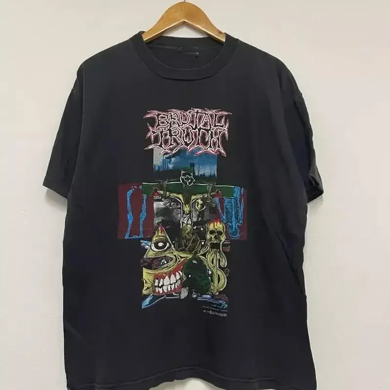 Brutal Truth Music For Lovers T-shirt noir en coton taille complète