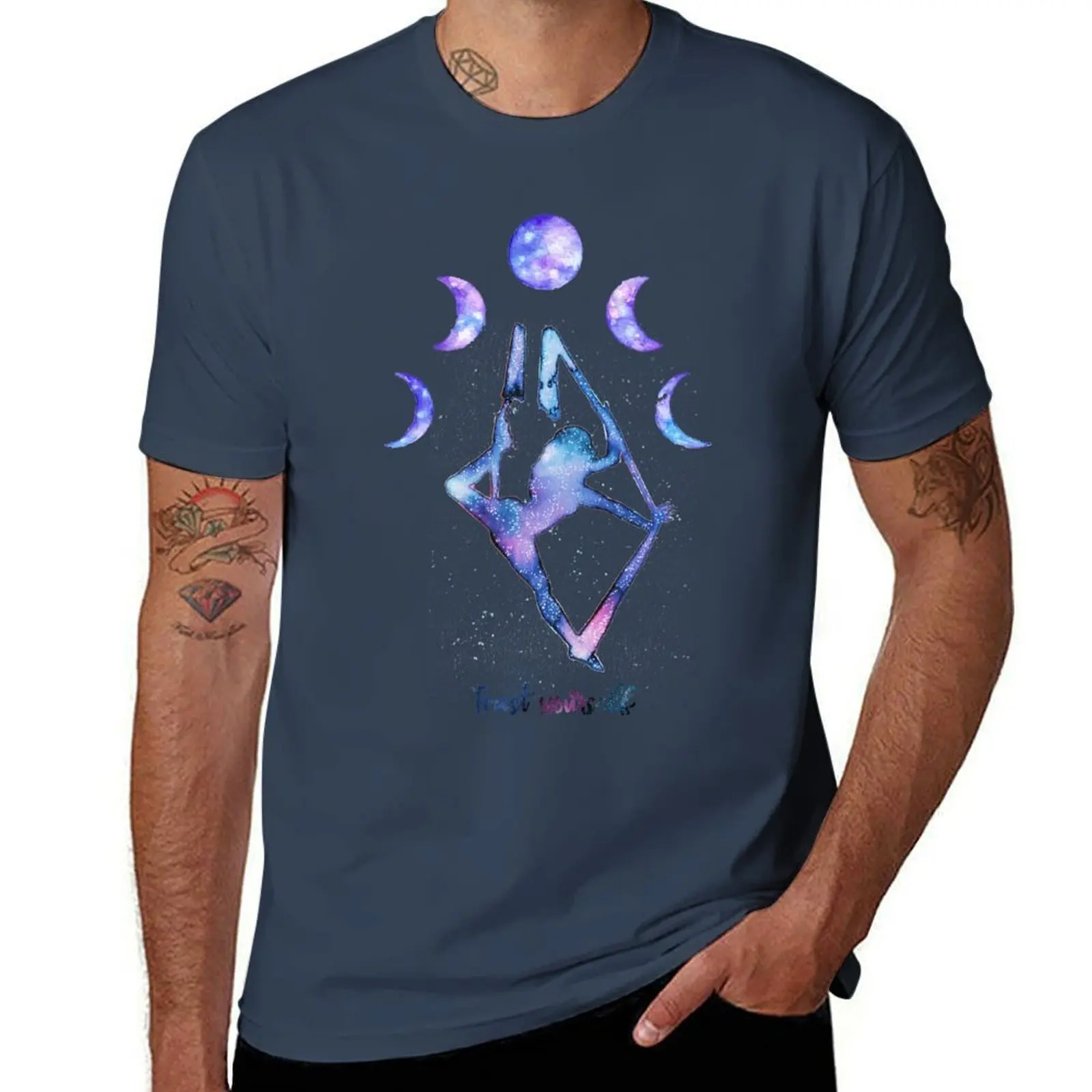 Yourself Trust and fly T-Shirt Abstract Pattern Print Top