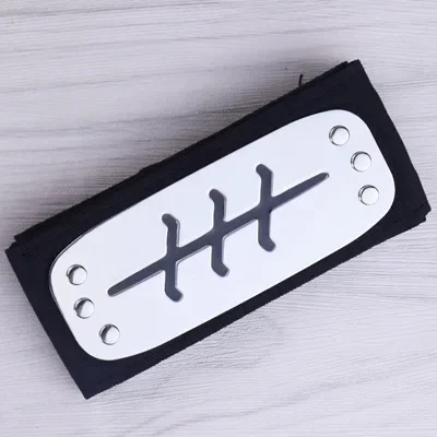 Bandai Naruto Sasuke Stirnband, Rebell Ninja Konoha, schützendes Stirnband, Kakashi Bandana, Cosplay, Anime, Kostümzubehör, Geschenk, Spielzeug