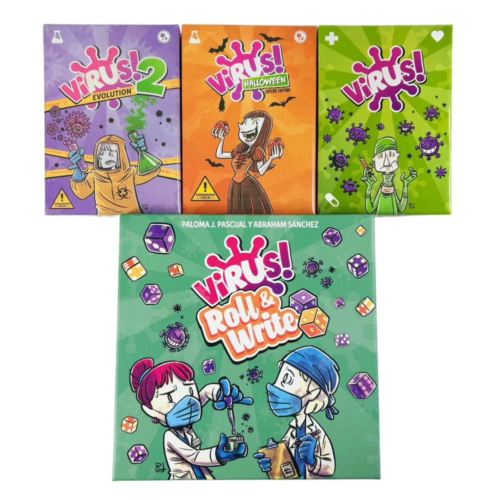 바이러스 카드 게임과 몬스터 테마 카드 할로윈 에디션 보드 게임 확장팩 (바이러스 1 2 3 4용)! 새로운 카드와 함께!