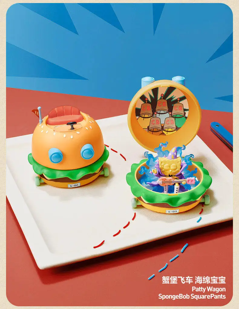Original POPMART SpongeBob Krabby Patty Blind Box Sammlerstück Mini-Figur Heim Auto Desktop Dekoration Ornament Überraschungsbox Spielzeug – Detail 21