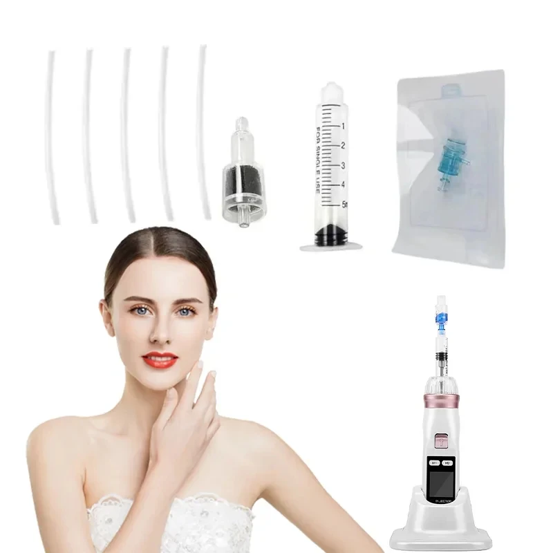 

10PCS EZ Water Light Machine Cartridges Adjustable 5/9 Pin Syringe Tubes Negative Pressure Needle for Meso Gun Spa Use