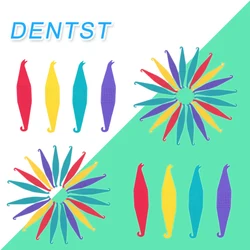 50pcs Disposable Dental Orthodontic Elastic Placer Hook Braces Bands Orthodontic Rubber Ligature Ties Ring Retractor Tooth Care
