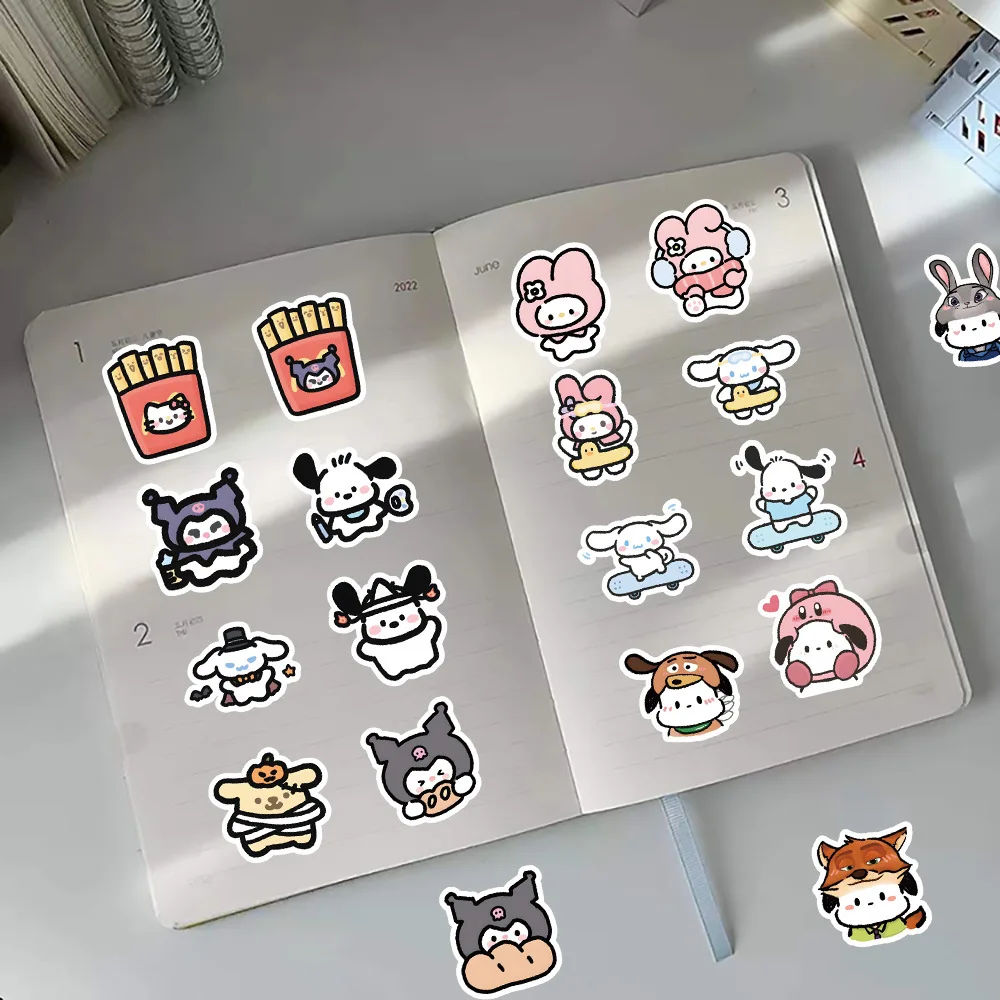 10/30/50/100PCS Kawaii Sanrio Pachacco Stickers Graffiti Decals DIY Phone Suitcase Luggage Bike Waterproof Sticker Kids Toy Gift