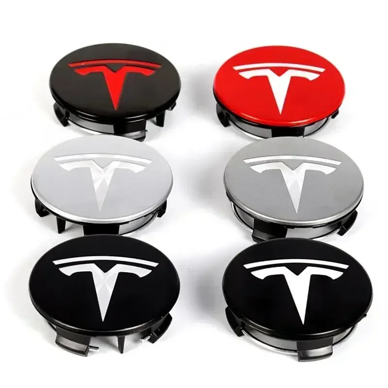 

4pcs 56mm Car Styling Wheel Center Hup Caps Decoration for Tesla Model 3 Y Model S X Roadster P75D P85D P90D P100D Accessorie