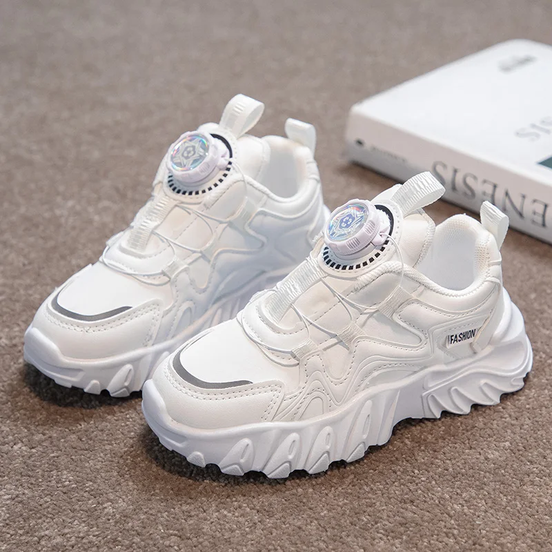 

Autumn Leather Fashionable Sports and Leisure Shoes for Students, Anti Slip and Breathable Children's Shoes,Dad Shoes kids shoes