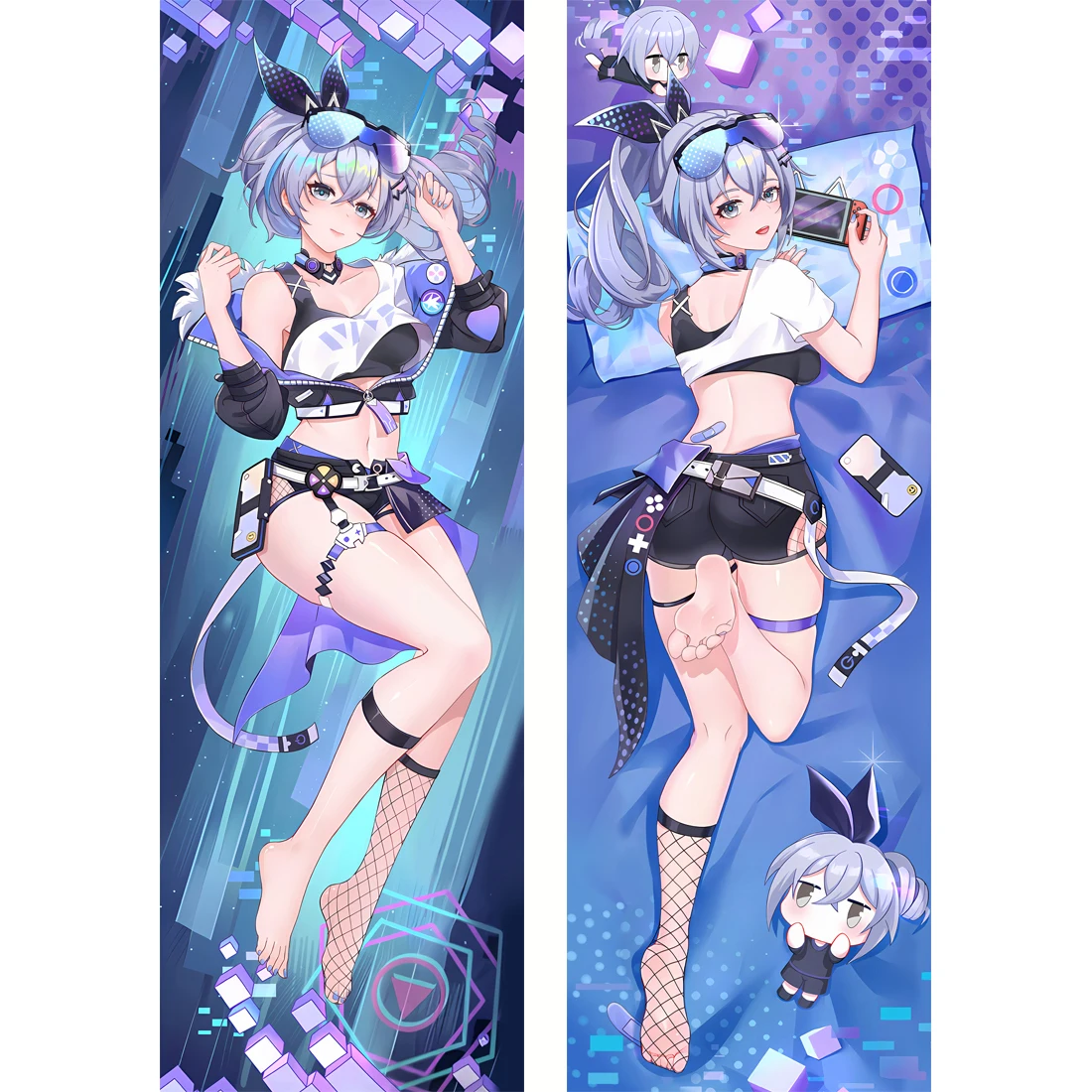 

Anime Game Honkai: Star Rail 붕괴: 스타레일 Dakimakura Silver Wolf ぎんろう 은랑 Hugging Body Pillow Case Pillows Throw Cushion Cover