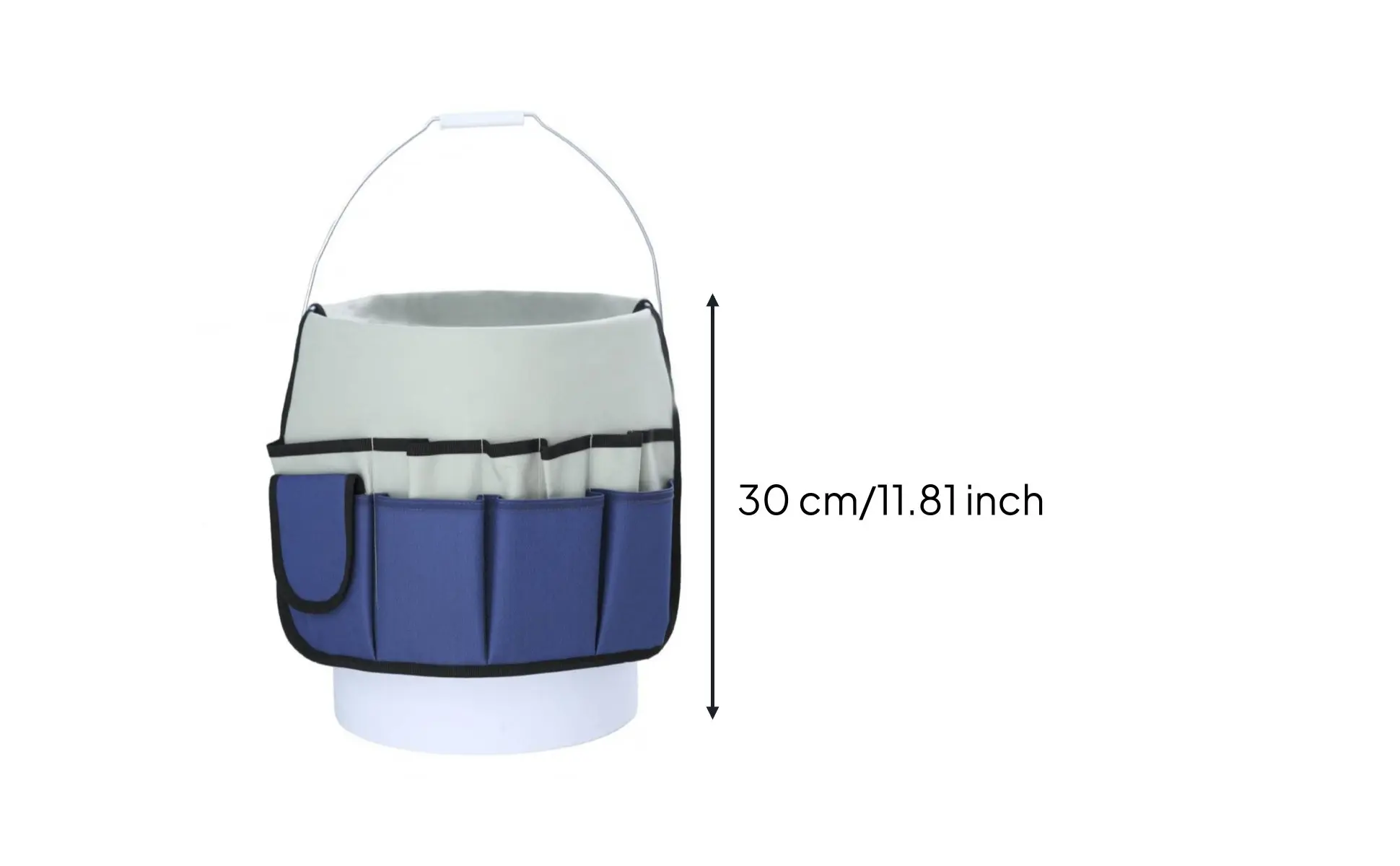 Gardening Tool Tote Large Capacity Multi-Pocket Tool Organizer Canvas Container Bag Waterproof Sturdy-Duty for Construction Site