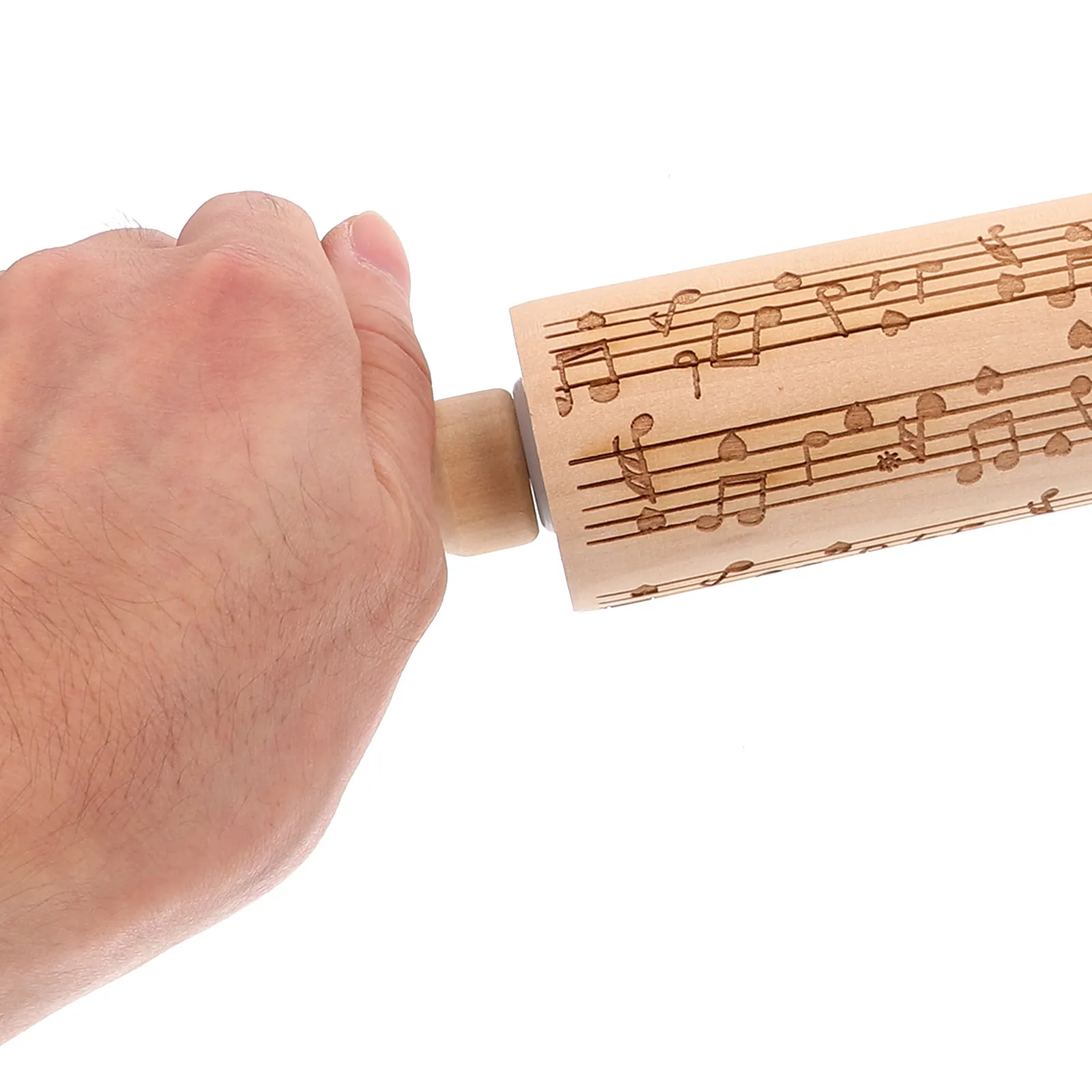 Rodillo de Madera para Amasar, Rodillo de Masa de Madera Maciza, Antiadherente, Herramienta de Cocina para Preparar Empanadas, Pasta y Galletas