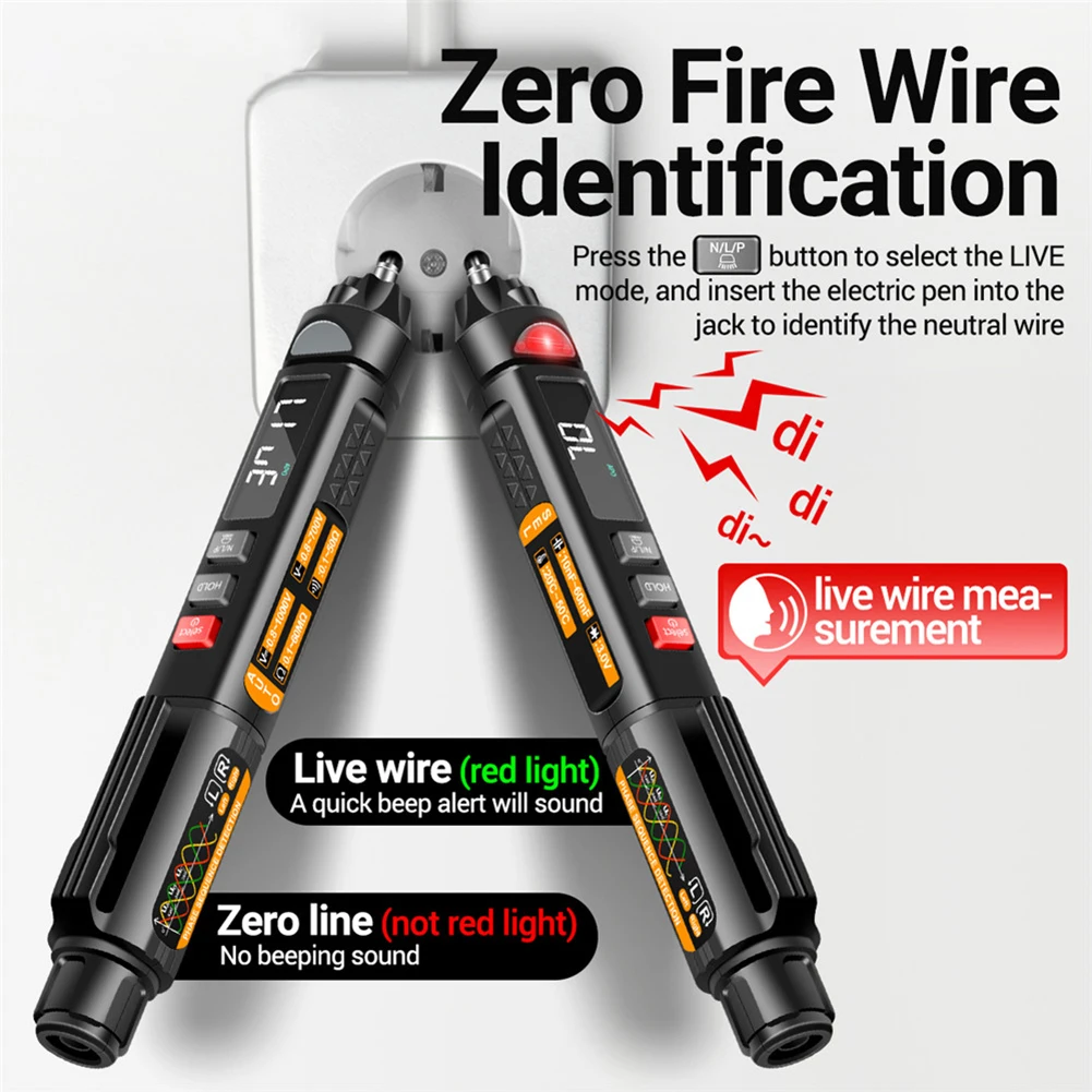 

1 шт. A3009 мини-ручка-тестер, цифровой мультиметр, ручка с голосовой передачей для измерения емкости напряжения переменного/постоянного тока