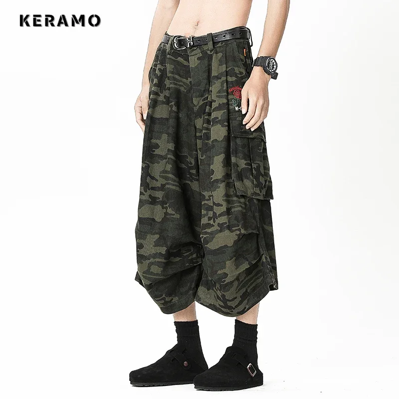 

2024 Summer American Retro Y2K Jean High Waist Street Style Baggy Shorts For Women Casual Loose Fit Camouflage Denim Shorts