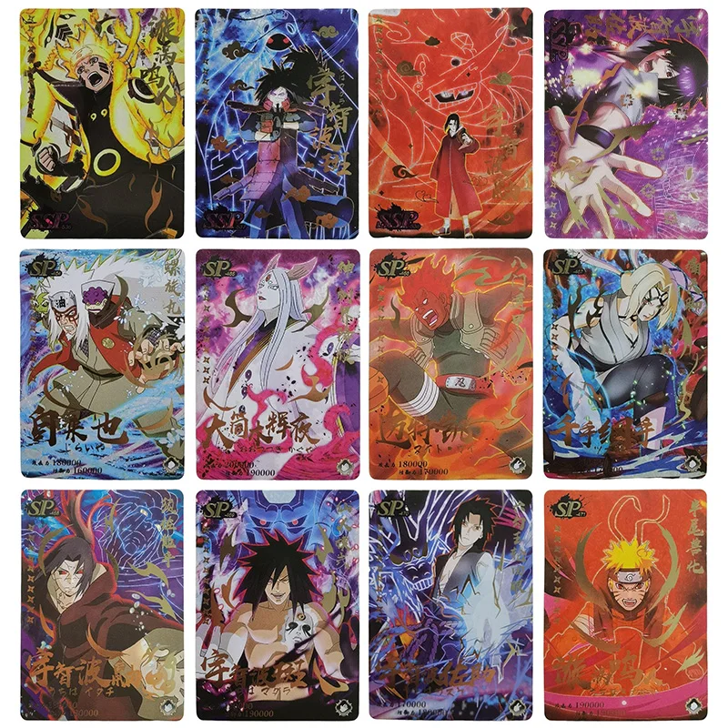 Anime NARUTO Rare SSP SP Refraction Foil Uzumaki Naruto Uchiha Madara Itachi Toys for boys Collectible Cards Birthday Present