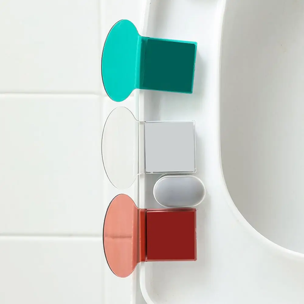 Home Bathroom Transparent Self Adhesive Portable Plastic Handle Lifting Device Toilet Lid Raise Toilet Seat Lifter