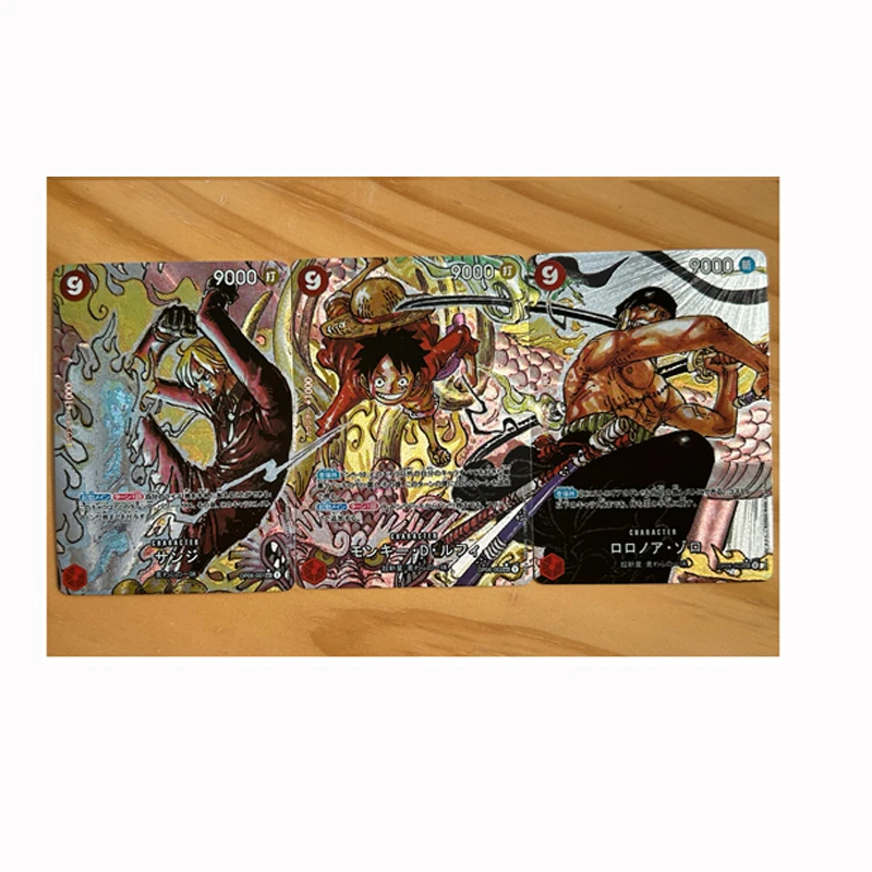 3pcs/set One Piece Monkey D. Luffy UTA Nico Robin DIY self-made Color Flash Card Anime Game Collection Card Gift Toy