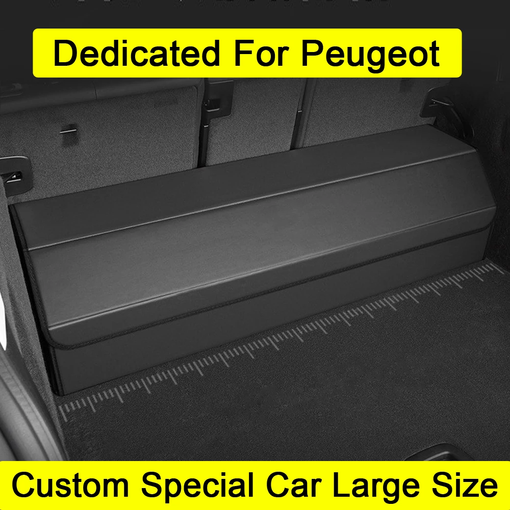 

Custom Size Car Trunk Organizer Box Large Capacity leather Trunk Storage Box For 107 206 207 307 407 408 308 3008 4008 5008