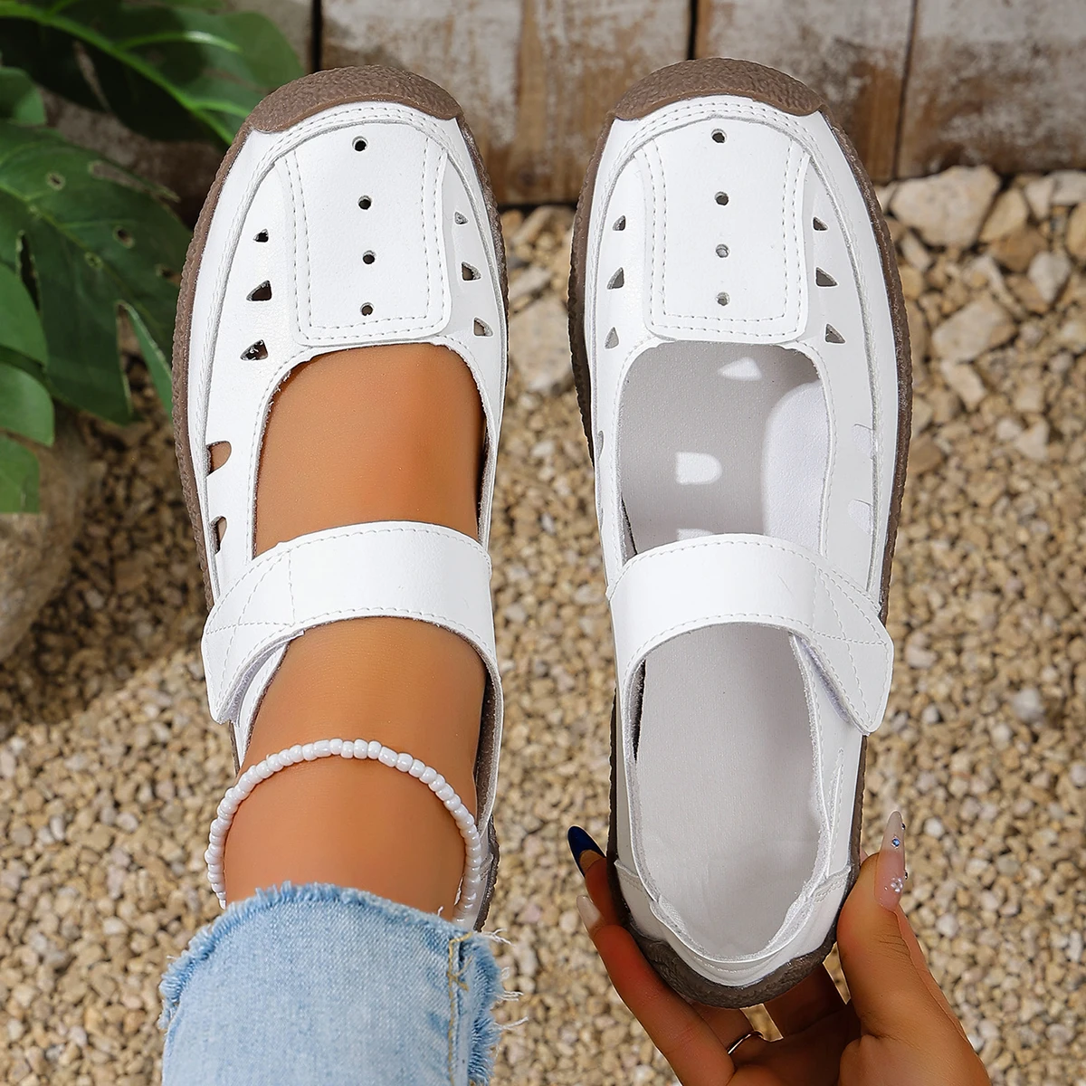 Summer Closed Toe Women Sandals Platform Women Sandals Fashion Casual Shoes Hollow Out Light Comfortable Shoes Zapatos De Mujer