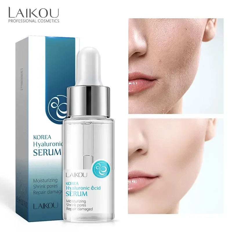 LAIKOU Hyaluronic Acid Serum Moisturizing Brightening Face Essence Skin Care Shrink Pore for Dry Facial Skin