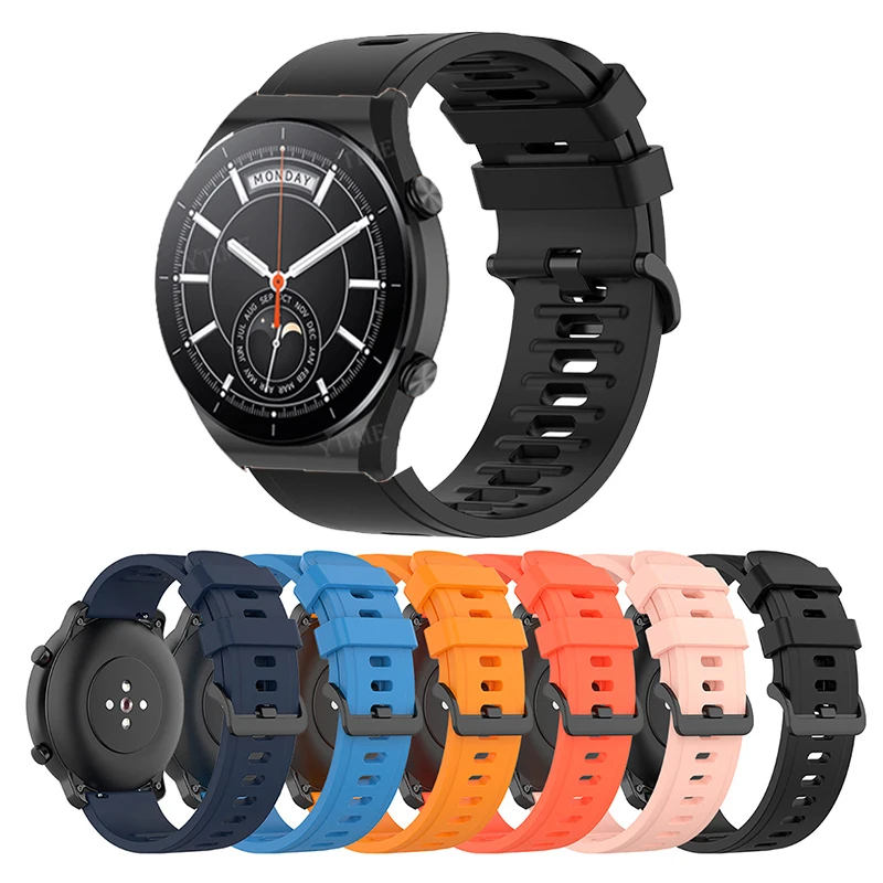 Ремешок силиконовый для Xiaomi Mi Watch Color 2, сменный спортивный браслет для Mi Watch Color, S1 Pro edition, 22 мм