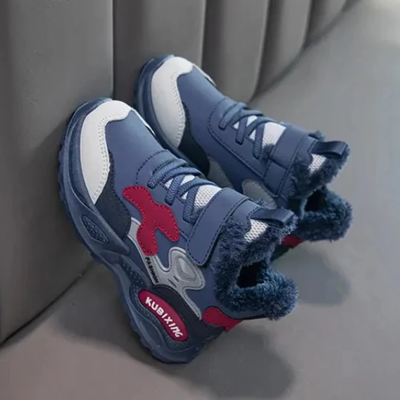 

Boys Casual Shoes Winter Warm Fur Children Shoes Kids Shoes Cotton Boots for Kids in Snow Outdoor kids sneakers