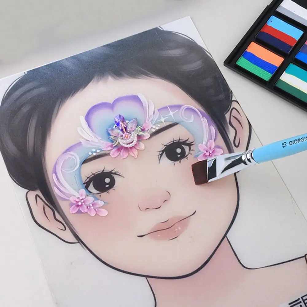 바디 페인팅 페이스 바디 아트 페인트 전문가용 다기능 드로잉 아트 펜 휴대용 보관 상자 포함 수채화 붓 세트