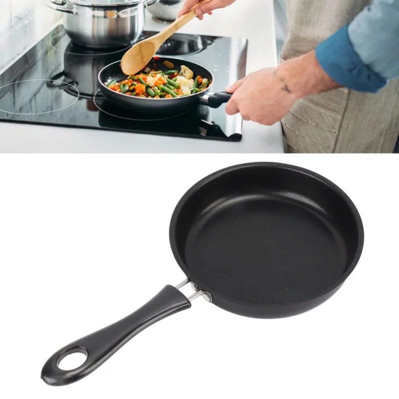 Frying Pan Professional Prevents Stick Stain Resistance Light Smoke Stainless Steel Omelet Pan For Home Restaurant 14cm/5.5in