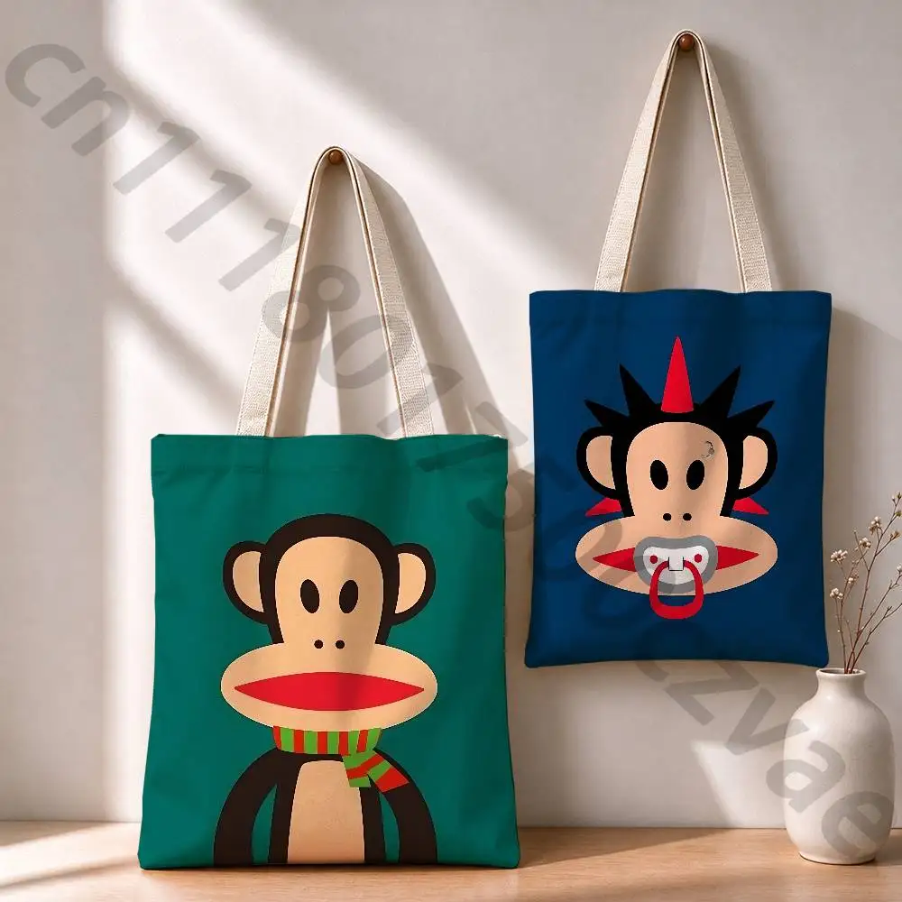 monkey P-Paul F-Frank Female Printed Versatile Student Portable Office Handbag Bento Bag Handbag Sail Bag