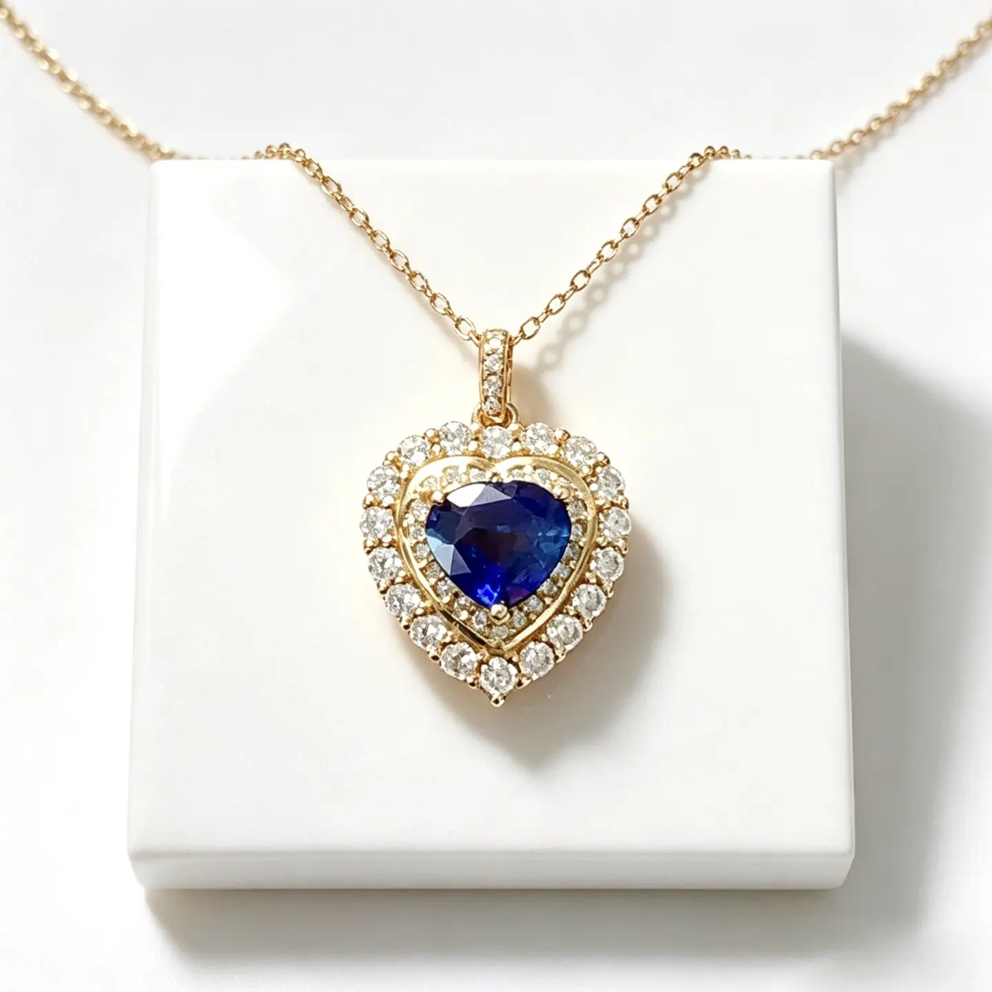 Heart Cut Pendant for Party 7mm*7mm VS Grade Natural Sapphire Pendant Solid 925 Silver Sapphire Necklace Pendant