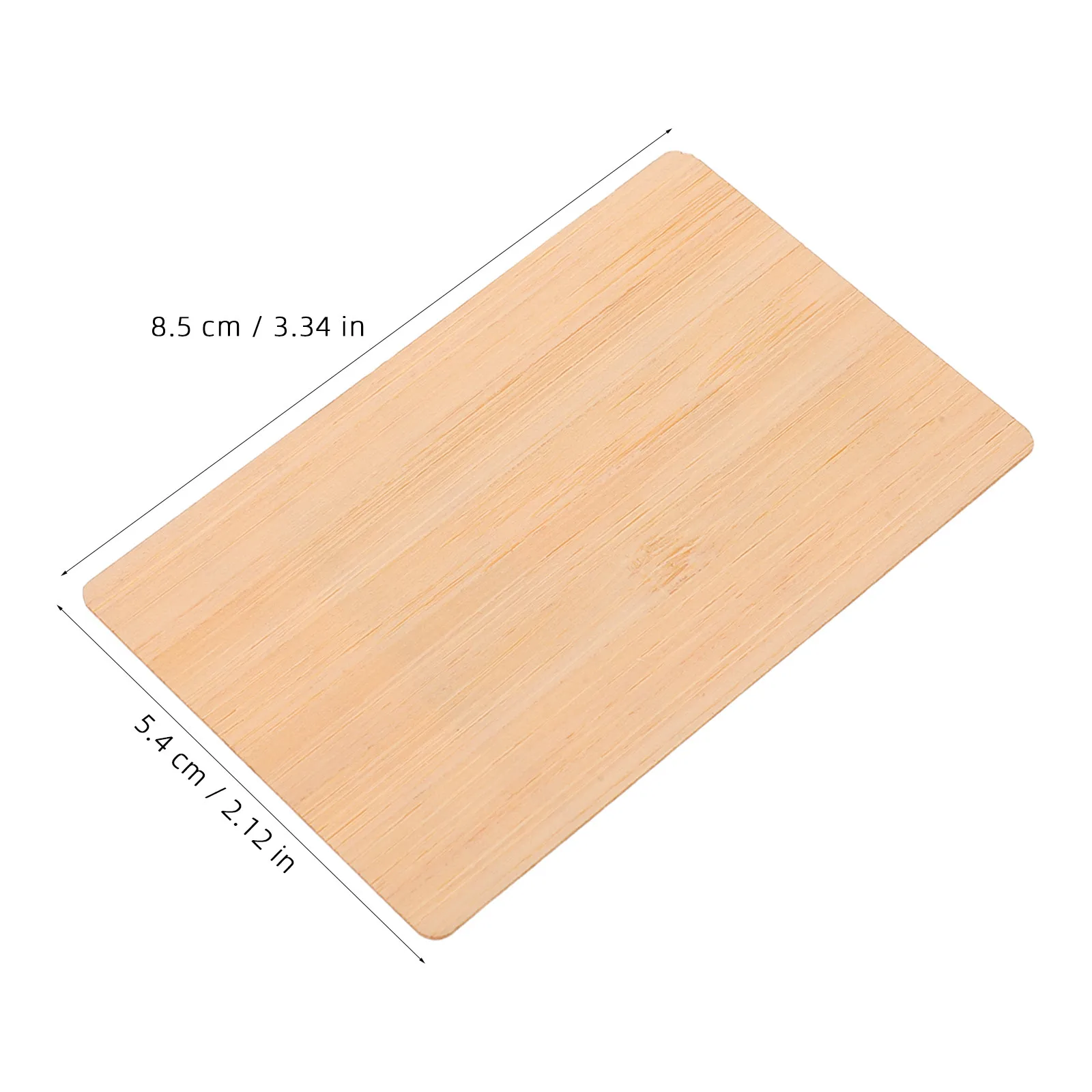 4Pcs Wood Business Cards Rectangle Unfinished Blank Pieces Natural Wood Craft Card Blanks Smooth Surface DIY Vintage Note Cards
