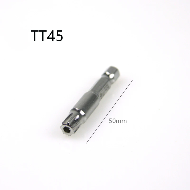 Imagem -06 - Chave de Fenda Torx Bit com Furo Haste Sextavada Bits Estrela de Pontos Pcs Tt20 Tt25 Tt27 Tt40 Tt45
