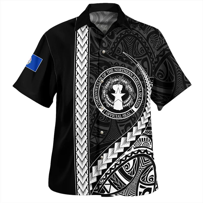 Summer Harajujku 3D American Northern Mariana Islands CNMI Flag Shirts Men Marianas Setentrionais Emblem Graphic Shirts Blouses