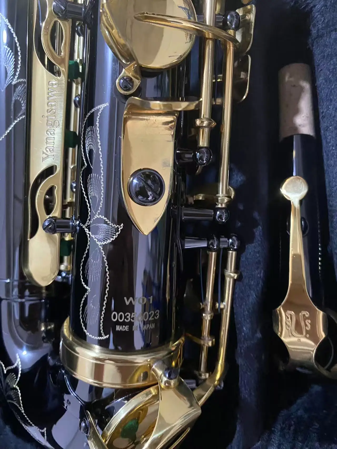 

High-end classic black nickel gold W01 alto saxophone in E-flat key, professional playing instrument