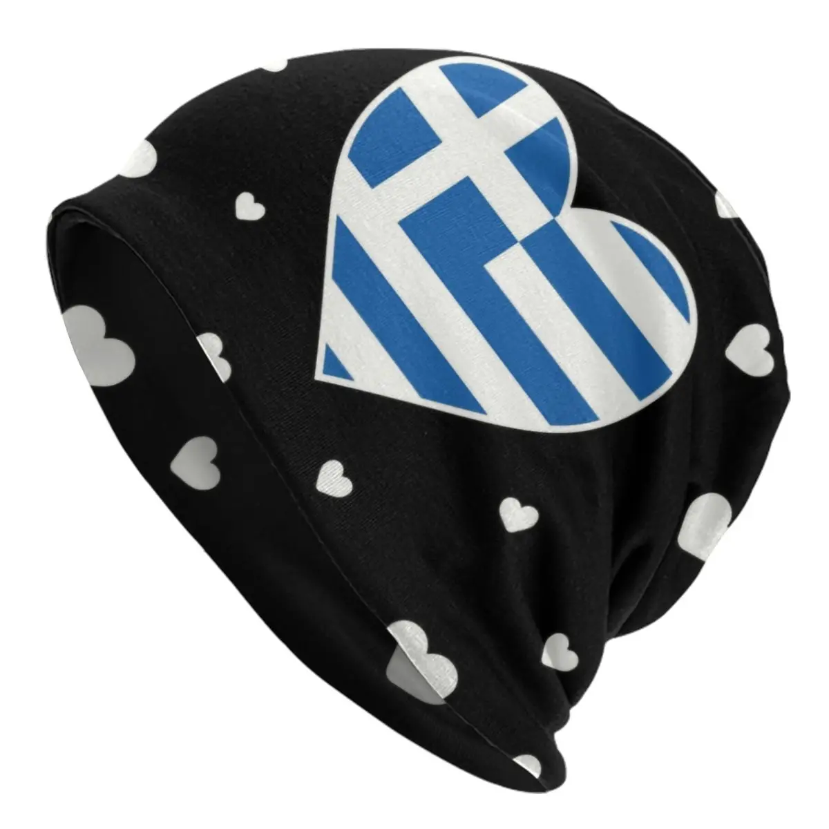 Greece Love Flag Heart Designs Skullies Beanies Caps Streetwear Winter Warm Men Women Knitting Hat Adult Unisex Bonnet Hats