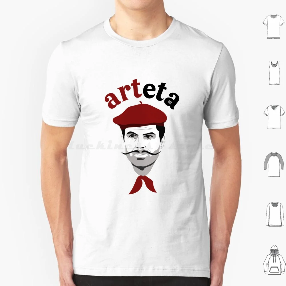 Mikel 'o Artista' Arteta Camiseta Tamanho Grande 100% Algodão Goonertoons Futebol Londres Coyg Gunners Futebol Aubameyang Inglaterra