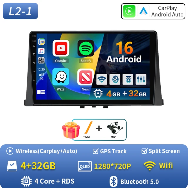 Android 16 Carplay Car Radio Stereo Multimedia Video Player For Citroen Berlingo 2019 Peugeot Partner Rifter 2020 For Opel Combo image 3
