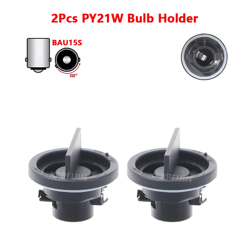 

For VW Jetta Audi A6 S6 Turn Signal Light Socket PY21W Bulb Holder Car Lamp Replacement Parts 2PC