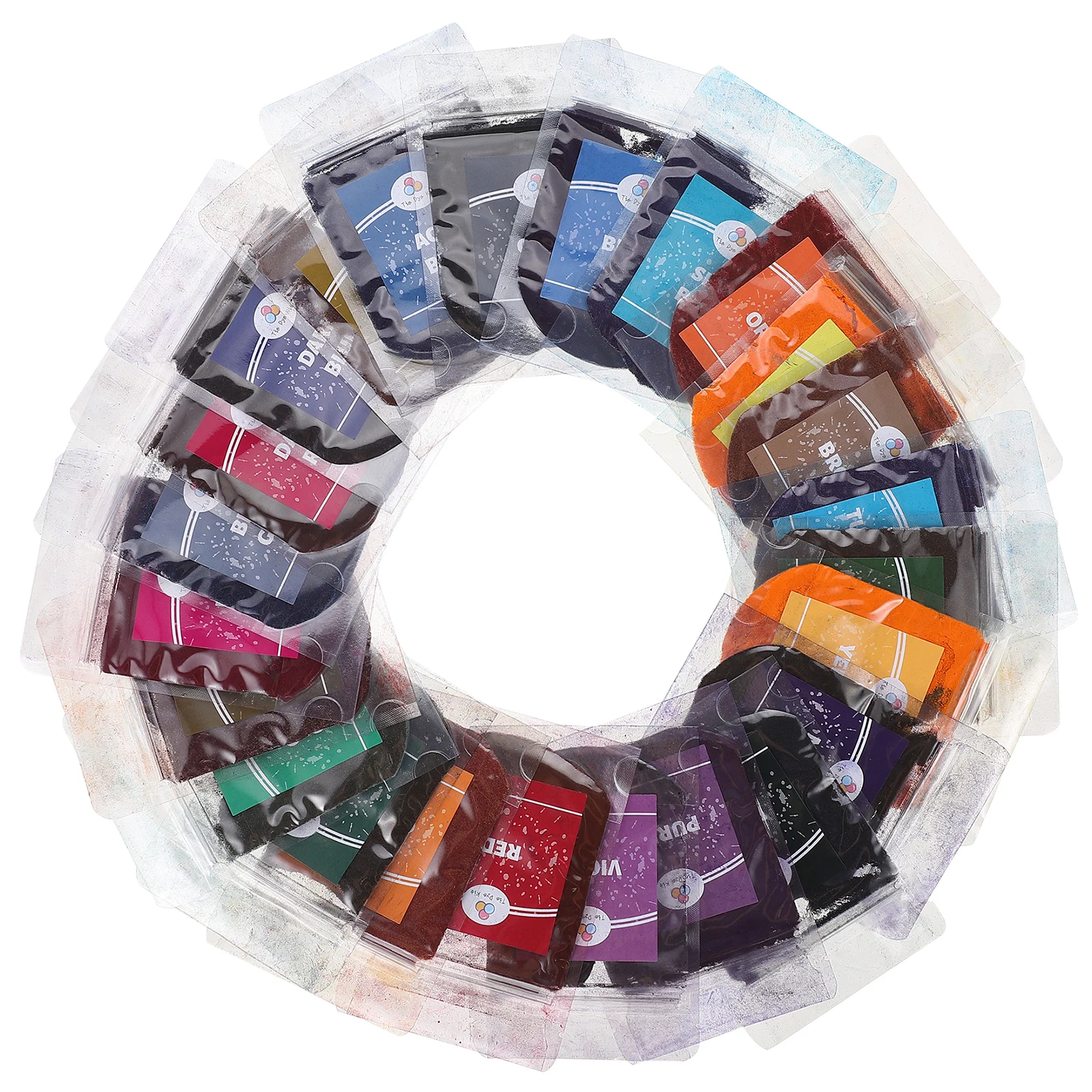 

24pcs 24 Bags 10g Each Multicolor Tie Dye Powder Set Craft Supplies Fabric Color Dyes DIY Party Textiles Dying Kits Tools Sewing