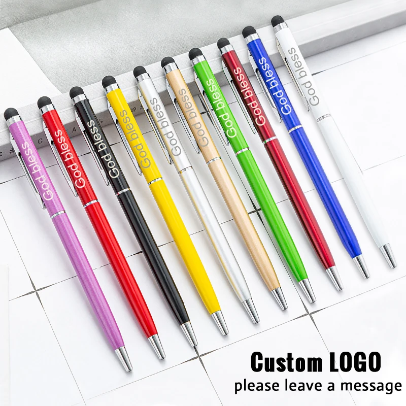 

Personalized Laser Custom Logo Metal Ballpoint Pen Capacitor Pen Touch Screen School Office Advertising Special Pens Stationery