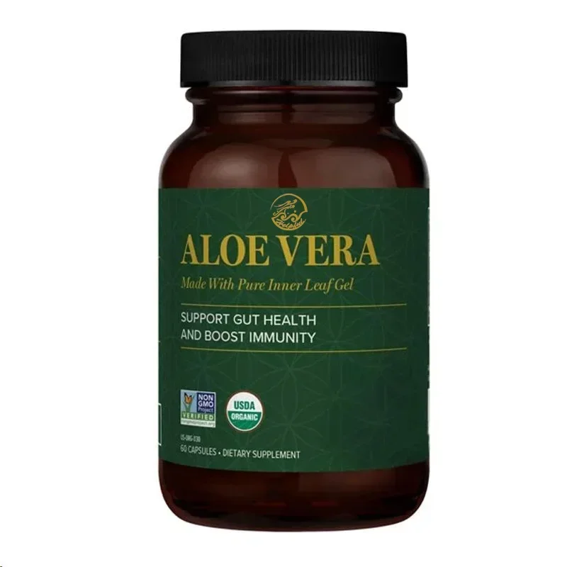 

Aloe Vera Bioactive Organic Leaf Supplement 60 Capsules -200x Concentrated Formula for Intestinal Health and Immune Support