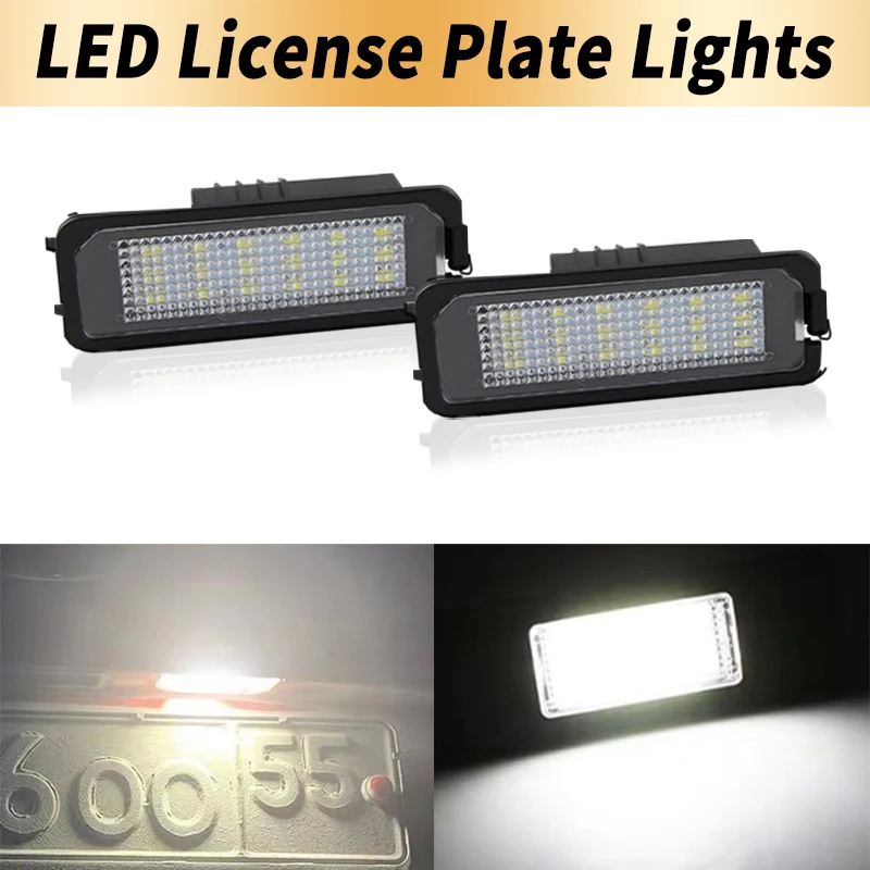 2PCS LED Number License Plate Lights Canbus For VW New Beetle CC Eos Golf GTI MK4 MK5 MK6 Lupo Phaeton Car Accessories - view 2