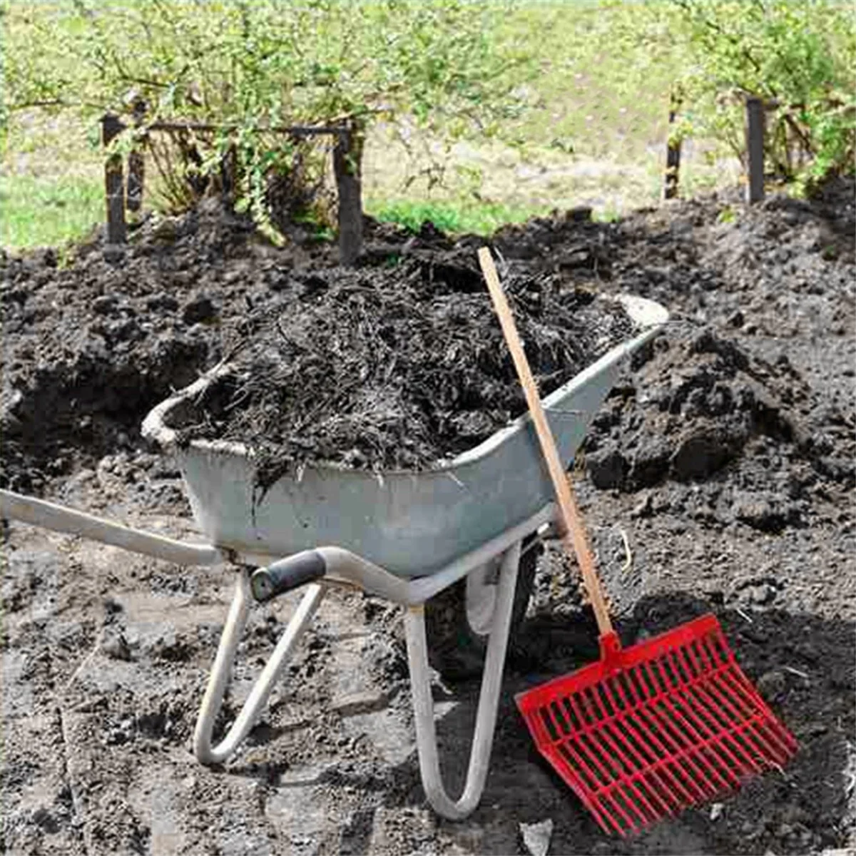 

YHOT Manure Fork Replacement Head, Pitchfork Head, Horse Manure Rake, for Picking Up Manure, Plastic Fork Replacement Head,A