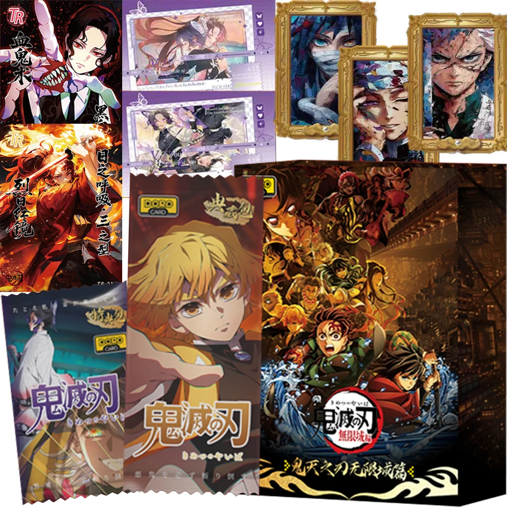 

Популярные коллекционные карточки «Истребитель демонов»: металлические эмалированные редкие карточки с крутой визуализацией и фигурками, подарки для фанатов