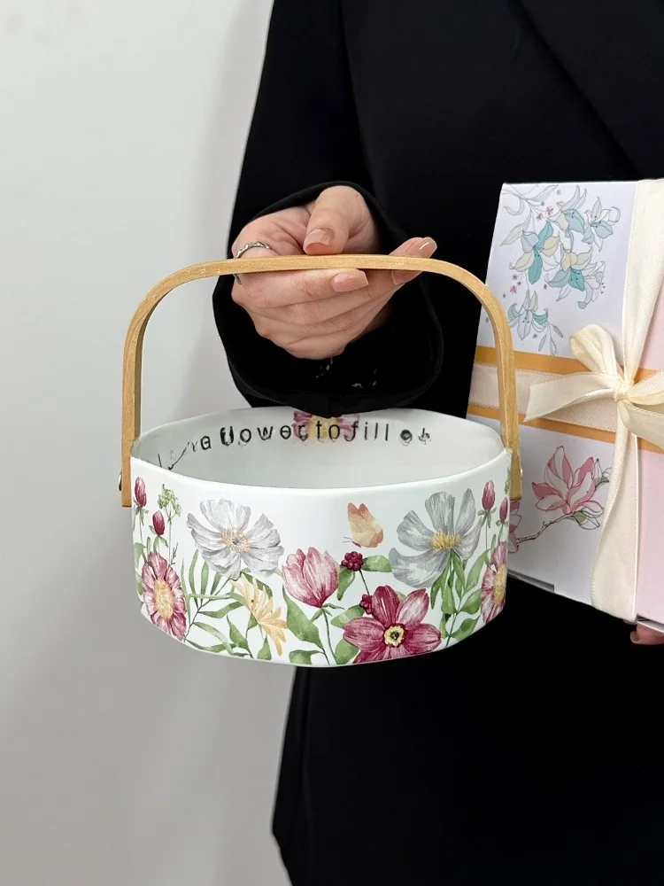 

Ретро-корзина для фруктов оригинального дизайна, поднос для фруктов в гостиную, скандинавский стиль, ручная работа, уникальный подарок