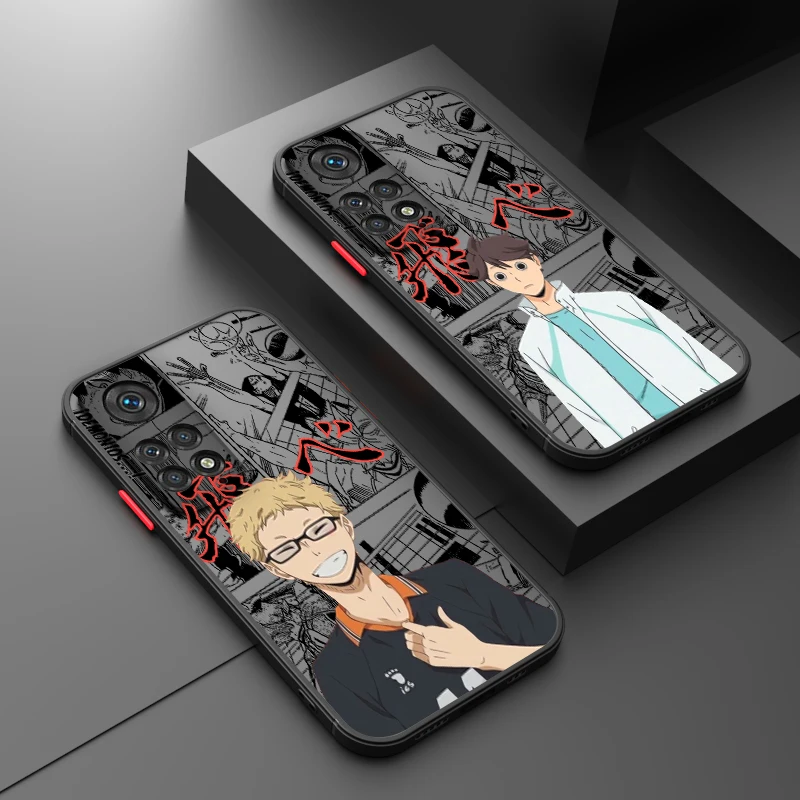 

Anime Haikyuu For Xiaomi Redmi Note 13 12S 12T 12 11T 11S 11 10 Pro Plus Max Speed TPU Frosted Translucent Phone Case