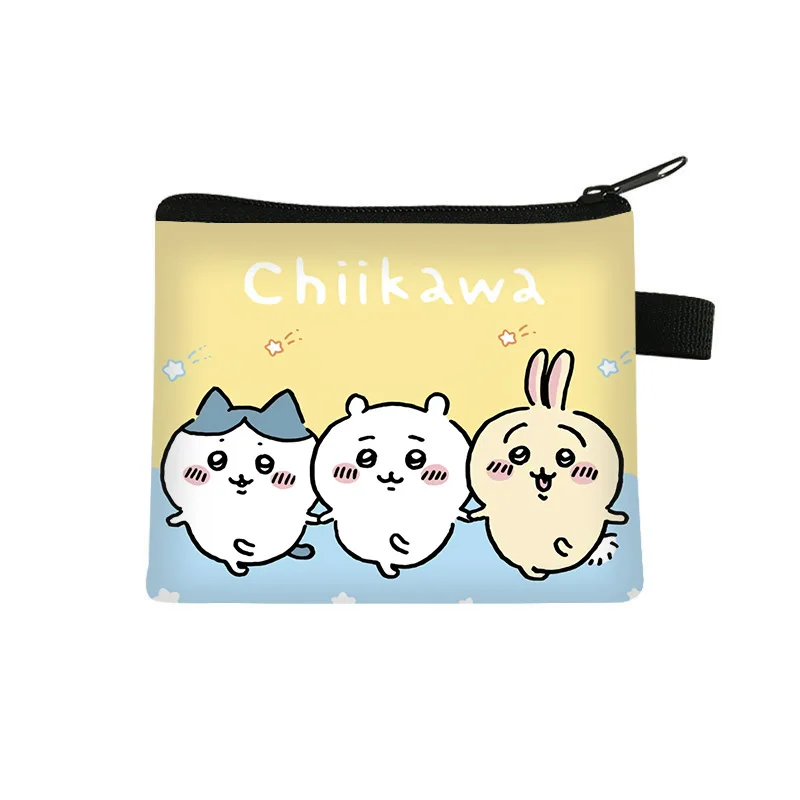 Nueva cartera Kawaii Hachiware Chiikawa Usagi, monedero, bolsa para estudiantes de escuela primaria, bonita bolsa de almacenamiento de moda de gran capacidad, regalo