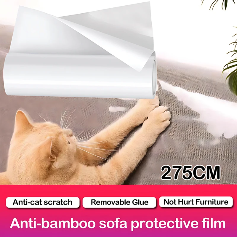 

20/30/45cmx275m Cat Scratching Furniture Protective Tape Transparent Strong Adhesive Safety Removal For sofa corner scratching