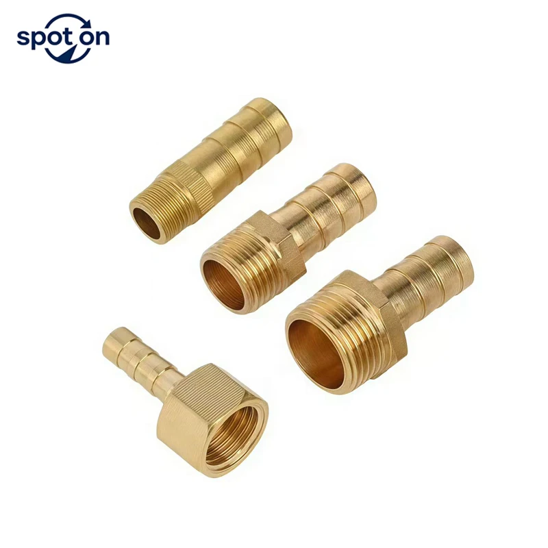 Male Female To 6 8 10 12-19 MM Hose Barb Brass Coupler Pipe Fitting Nipple Connetor